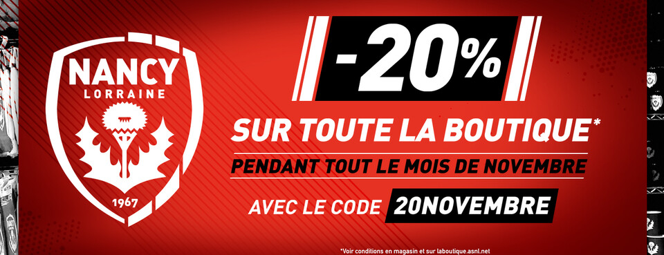 -20% à la boutique